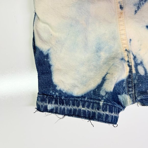 Vintage Oshkosh B'Gosh Vestbak Shortalls 6M? Distressed Overalls Made in USA - Picture 9 of 10